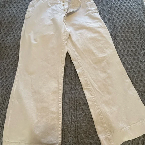 Ralph Lauren Purple Label Men’s white wide leg chino